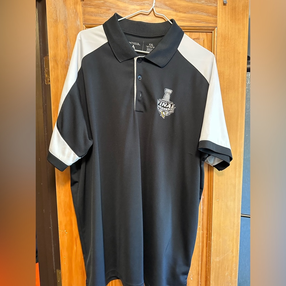 Pittsburgh Penguins Stanley Cup Finals 2016 logo Golf Shirt Size XXL